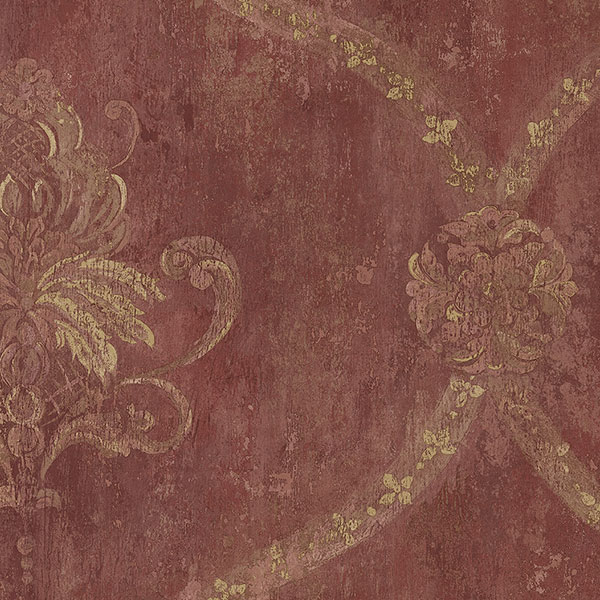 Patton Wallcoverings CH22565 Manor House Regal Damask Wallpaper